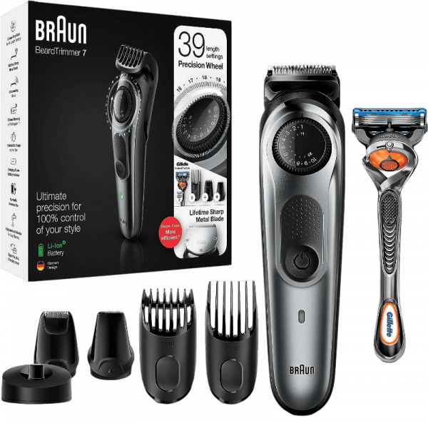 Pack para el afeitado de la arca Braum, conteniendo recortadora eléctrica y maquinilla manual de afeitar