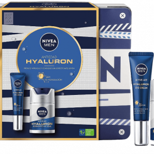 Pack de la marca Nivea de dos botellas conteniendo aceite y crema facial