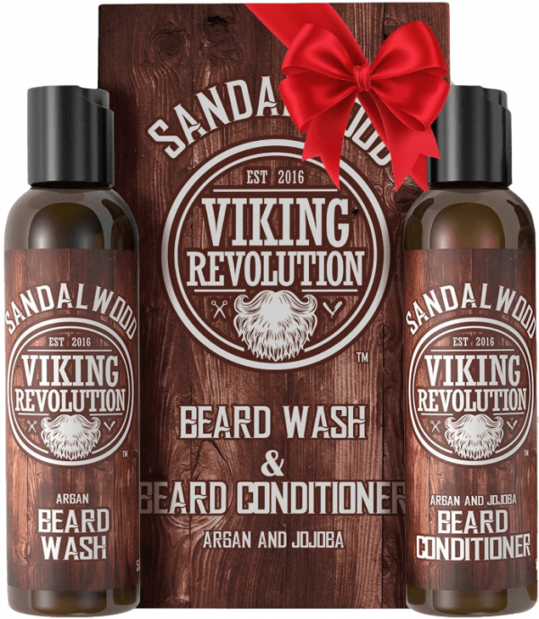 Kit de acondicionador y champú para barba de la marca Viking