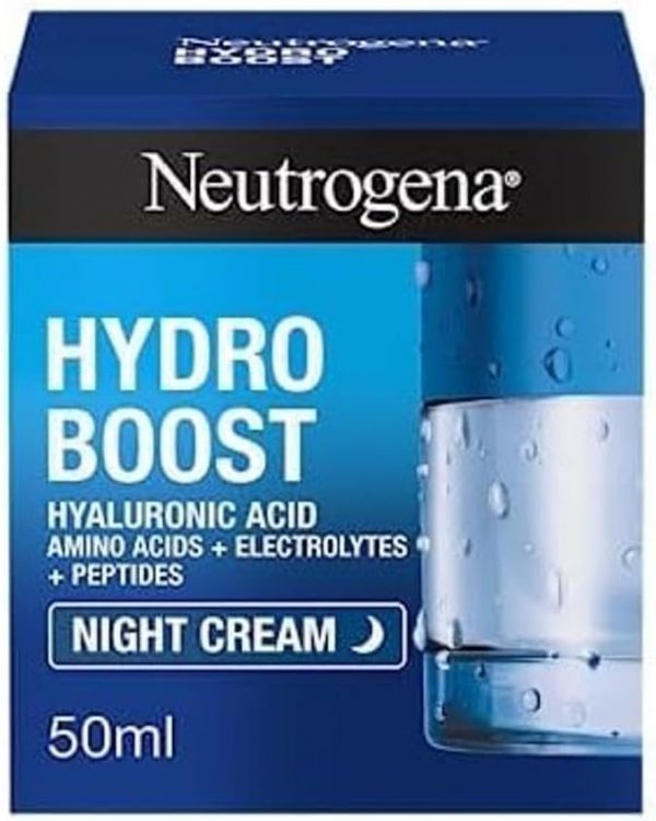 Bote conteniendo crema para uso nocturno conteniendo ácido hyalurónico, electrolitos y aminoacidos para el cuidado de la piel masculina