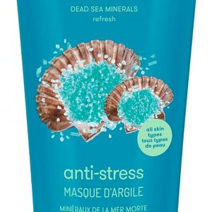 Bote conteniendo limpiador para la piel de la cara masculina conteniendo elementos del mar muerto con efecto anti estrés de lamarca FREEMAN