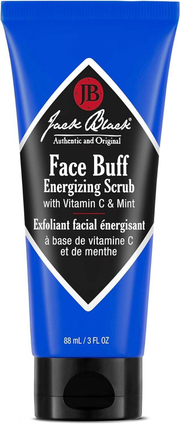 Bote con exfoliante para la cara masculina con vitamina c de la marca Jack Black